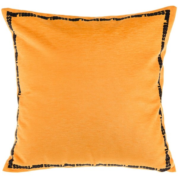 Подушка декоративная Don`t cross 40х40см на молнии, цвет оранжевый, черный
