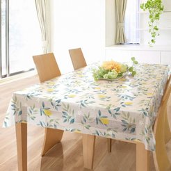 Клеенка Meiwa Organdy Лимоны 137см белый, ПВХ