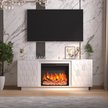 Каминокомплект Тумба Modern TV с очагом Pulsar 23 белый фасад белый
