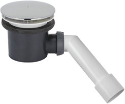 Сифон Wirquin Tourbillon для душ.поддонов Ø90мм с жест.патрубком и крышкой (хром)