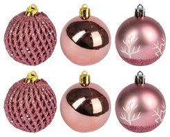 Набор шаров 6шт 6см розовый SYQB-0122404