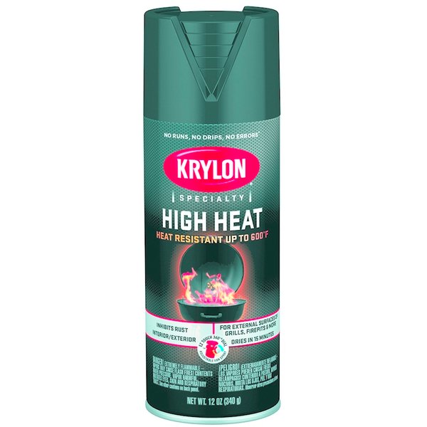 Краска высокотемпературная KRYLON High Heat Black до 315˚С цвет-черный (0,34кг)