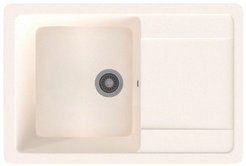 Мойка для кухни врезная MIXLINE ML-GMS15 64х50,5см глубина чаши 18,5см, мрамор, белый