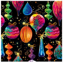 Бумага оберточная Magic Pack Ёлочные украшения 100х70см 80г/м2 арт.92095