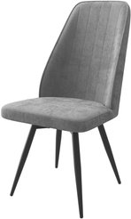 Стул кухонный Mamadoma Leonard M-R1 b22 45х45х94см велюр/металл, серый/черный, поворотный