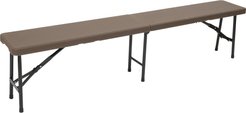 Скамейка складная 183х28см h43см, сталь/ПНД, труба d19мм, сиденье 40мм, коричневый "под дерево", OF00062