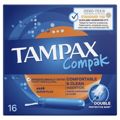 Тампоны гигиенические Tampax Compak Super Plus 16шт с аппликатором