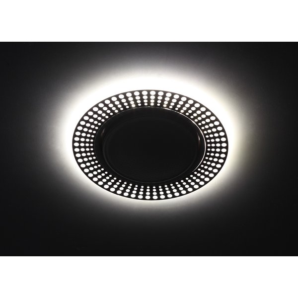 Светильник с подсветкой GХ53 ЭРА DK LD29 WH/BK белый/черный