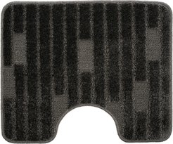 Коврик для туалета 60х50см Twister black полипропилен