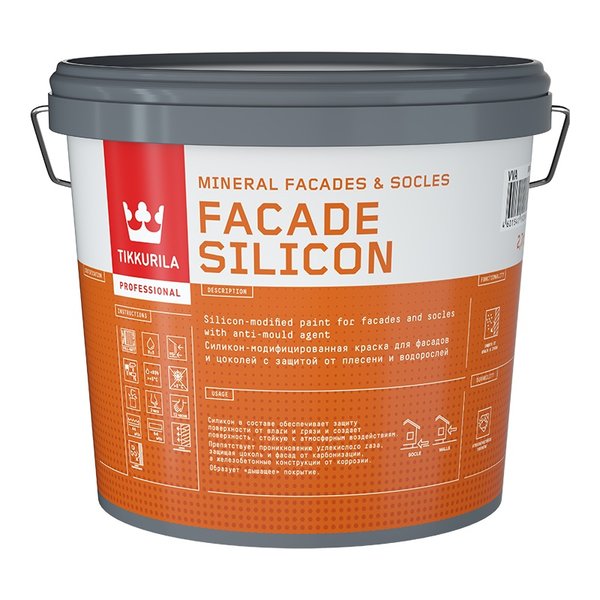Краска фасадная Tikkurila Facade Silicon глубокоматовая база А 2,7л