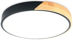 Светильник потолочный светодиодный FZ1306 BK/LW черный/светлое дерево 45W 5000K D500x50 (без ПДУ)