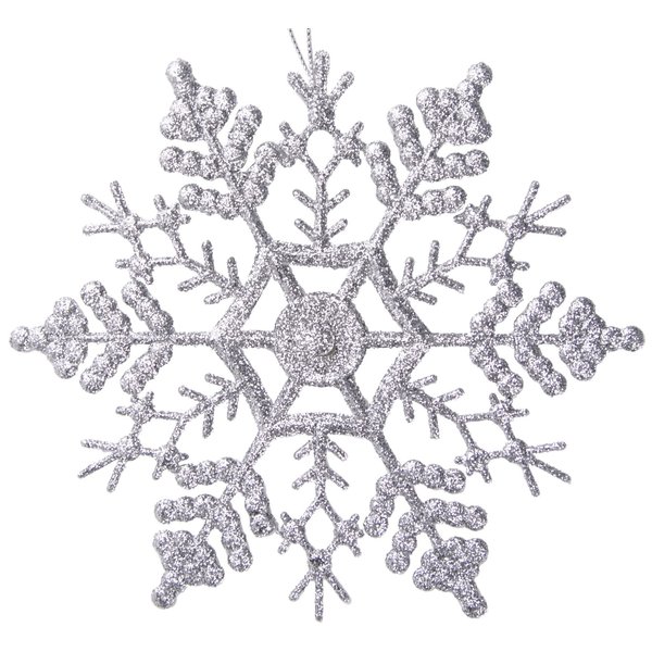 Украшение подвесное Снежинка-Паутинка в серебре 16,5х16,5х0,2см 89091