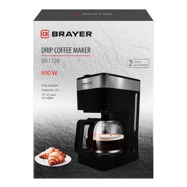 Кофеварка капельная Brayer BR1126 900Вт 1,5л