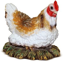 Фигура садовая Курица в гнезде h19см F07784