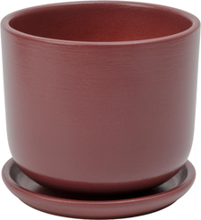 Горшок керамический Бургунди d12см h10,5см v0,8л, цилиндр, бордо
