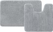 Набор ковриков для ванной комнаты, 50х80, 50х50см, микрофибра, серый, IDDIS, BSET02Mi13 Набор ковриков для ванной комнаты, 50х80, 50х50см, микрофибра, серый, IDDIS, BSET02Mi13