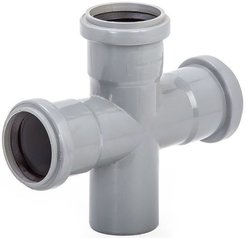 Крестовина для внутренней канализации Lammin одноплоскостная d50/50/50/87°