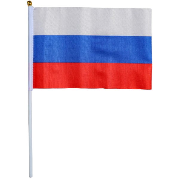 Флаг России 14х21см шток 30см      