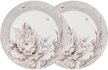 Набор тарелок закусочных Lefard White flower 23см 2шт серый, фарфор