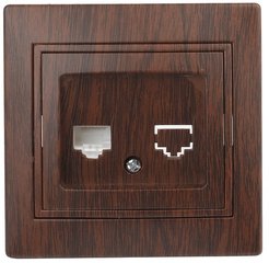 Розетка компьютерная RJ45 Intro Plano венге