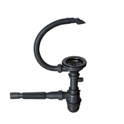 Сифон MIXLINE PRO 3 1/2 с прямоуг.переливом, черный графит