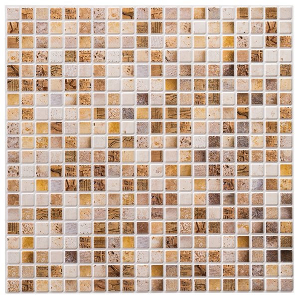 Панель ПВХ декоративная 482х482мм самоклеющаяся мозаика Сахара