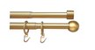 Карниз Раздвижной 19мм/16мм двухрядный с наконечником шар 160см - 320см золото матовое 582
