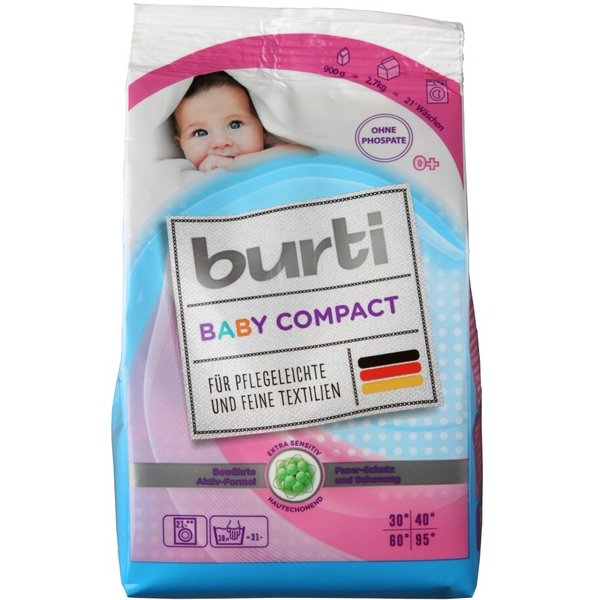 Порошок стиральный детский Burti Compact Baby ЭКО 900г концентрат