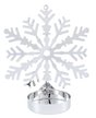 Подсвечник декоративный Снежинка 9,9х8,5х4,2см, цвет: серебро, металл, SYTYB-1823017