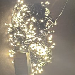 Электрогирлянда внутренняя Нить 20м 200LED, теплый белый, 8 режимов, темно-зеленый кабель