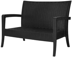 Диван садовый Rattan Ola Dom 128х89х77см антрацит