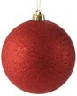 Шар 15см, красный, глиттер, SYQA-0123309-1