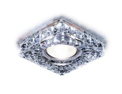 Светильник точечный встраиваемый AMBRELLA LIGHT S251 CH MR16+3W хром/прозрачный хрусталь