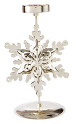 Подсвечник декоративный Снежинка 17х10,4х8см, цвет: золото, металл, SYTYB-1823121