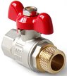 Кран латунный полнопроходной Pro Aqua 1" наружная-внутренняя резьба, ручка бабочка
