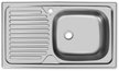 Мойка кухонная врезная Ukinox Классика 76х43,5х15,5см круглая, чаша справа, нерж.сталь
