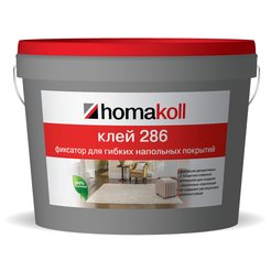 Клей-фиксатор Homakoll 286, для гибких напольных покрытий морозостойкий, 5кг