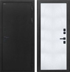 Дверь входная Dorston Termo Ecoterm Light букле черный белое дерево 960х2050 правая