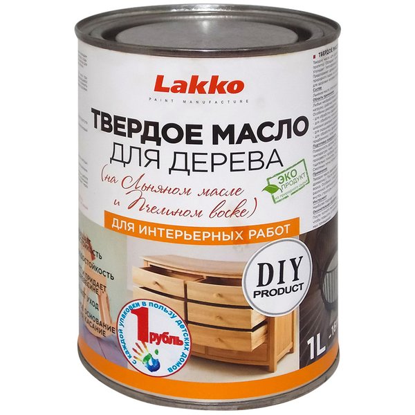 Масло для дерева Latex L4 Lakko твердое Орех (1л)