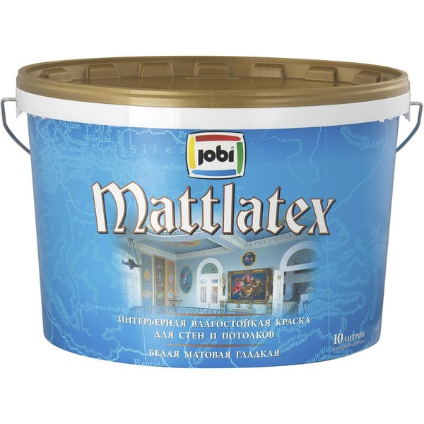 Краска латексная влагостойкая JOBI MattLatex матовая белая (10л)