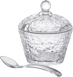 Сахарница Lefard N'ice 250мл 10х11,2см стекло, ложка пластик 