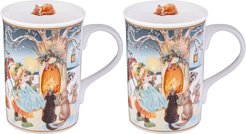 Набор кружек Lefard Christmas 2шт 320мл Ангел, фарфор
