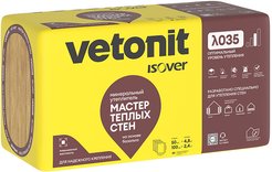 Утеплитель Ветонит Мастер Теплых Стен 1000х600х100мм (2,4м2=0,24м3)уп