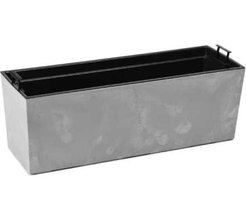 Цветник BEGONIA ECO recycled beton 19х56х19,5см серый бетон (szary beton) с вкладышем