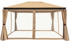 Шатер садовый Шанхай 3х4м h2,7м, стойка 80х80мм, крыша: полиэстер 180г, стенки: полиэстер 140г/москитная сетка