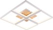 Люстра Secolo 4510-4 LED 136Вт белый+натуральный древесный 48,5х48,5х7см, пульт ИК