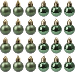 Набор шаров 24шт 3см зеленый, глянец/матовые, SYQA-0124009