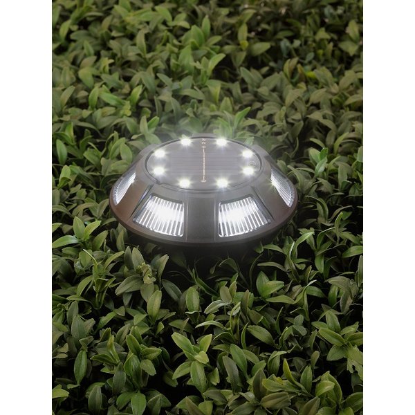 Светильник садовый ЭРА Таблетка 11,5х11,5х3см на солнечной батарее ERAST024-01