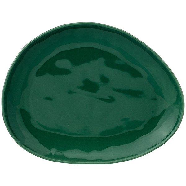Тарелка обеденная Вronco Мeadow 29х23см зеленая, фарфор