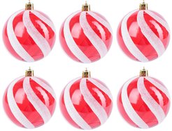 Набор шаров 6шт 8см красный SYQB-0122231